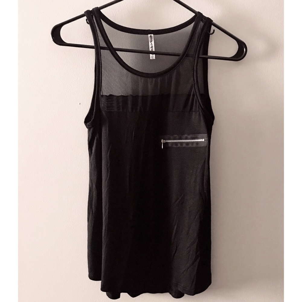 Sexy Mesh Black Tank Top 🔥Size Small